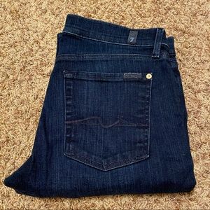 7 For All Mankind Dark Wash Straight Leg Jeans